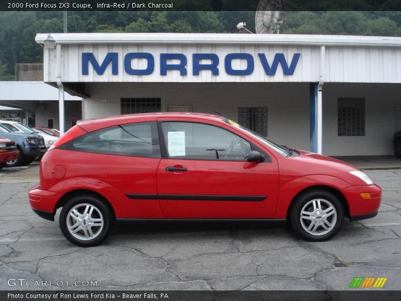 Infra-Red / Dark Charcoal 2000 Ford Focus ZX3 Coupe