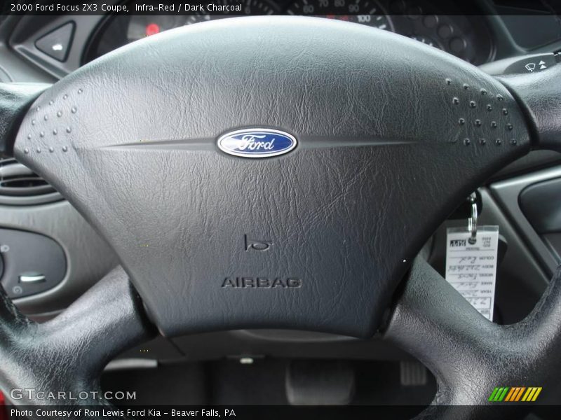 Infra-Red / Dark Charcoal 2000 Ford Focus ZX3 Coupe