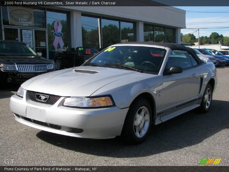 Silver Metallic / Dark Charcoal 2000 Ford Mustang V6 Convertible