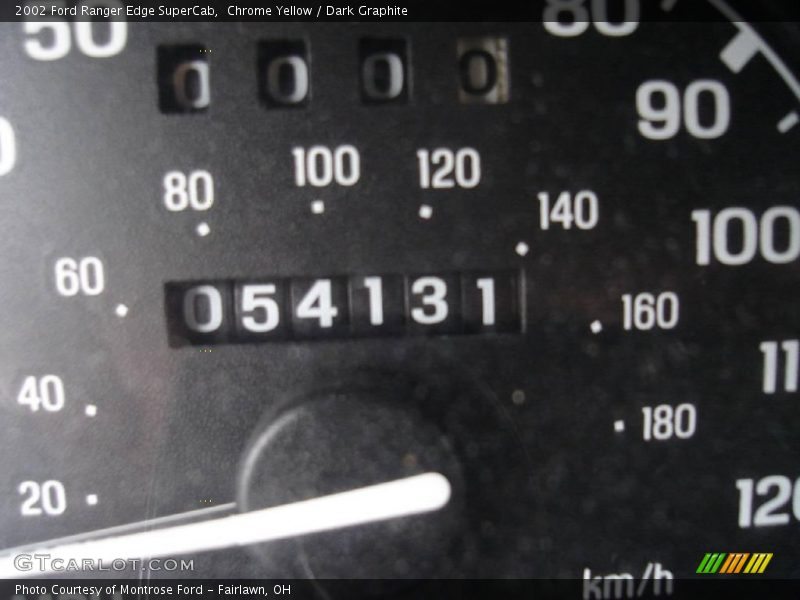 Chrome Yellow / Dark Graphite 2002 Ford Ranger Edge SuperCab