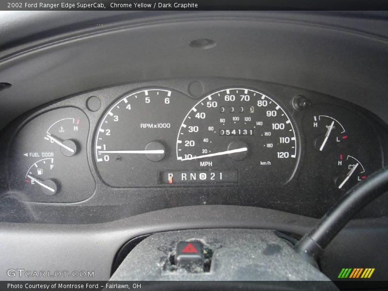 Chrome Yellow / Dark Graphite 2002 Ford Ranger Edge SuperCab