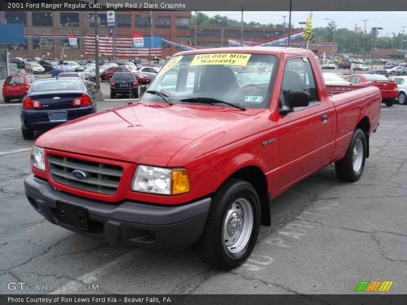 Bright Red / Dark Graphite 2001 Ford Ranger Regular Cab