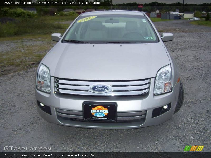 Silver Birch Metallic / Light Stone 2007 Ford Fusion SE V6 AWD