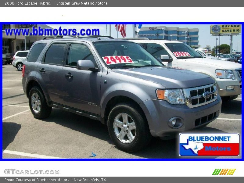 Tungsten Grey Metallic / Stone 2008 Ford Escape Hybrid