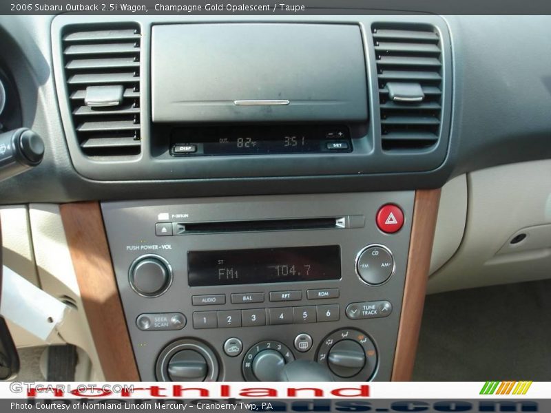 Champagne Gold Opalescent / Taupe 2006 Subaru Outback 2.5i Wagon