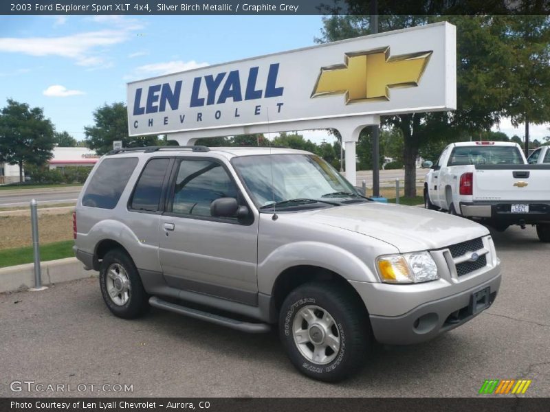 Silver Birch Metallic / Graphite Grey 2003 Ford Explorer Sport XLT 4x4