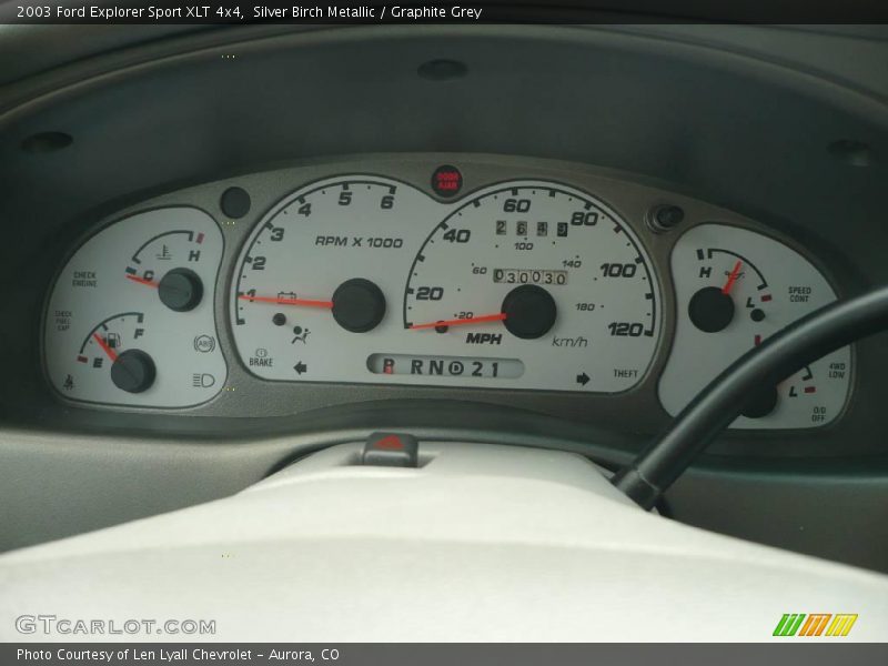 Silver Birch Metallic / Graphite Grey 2003 Ford Explorer Sport XLT 4x4
