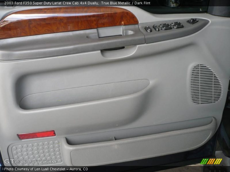 True Blue Metallic / Dark Flint 2003 Ford F350 Super Duty Lariat Crew Cab 4x4 Dually
