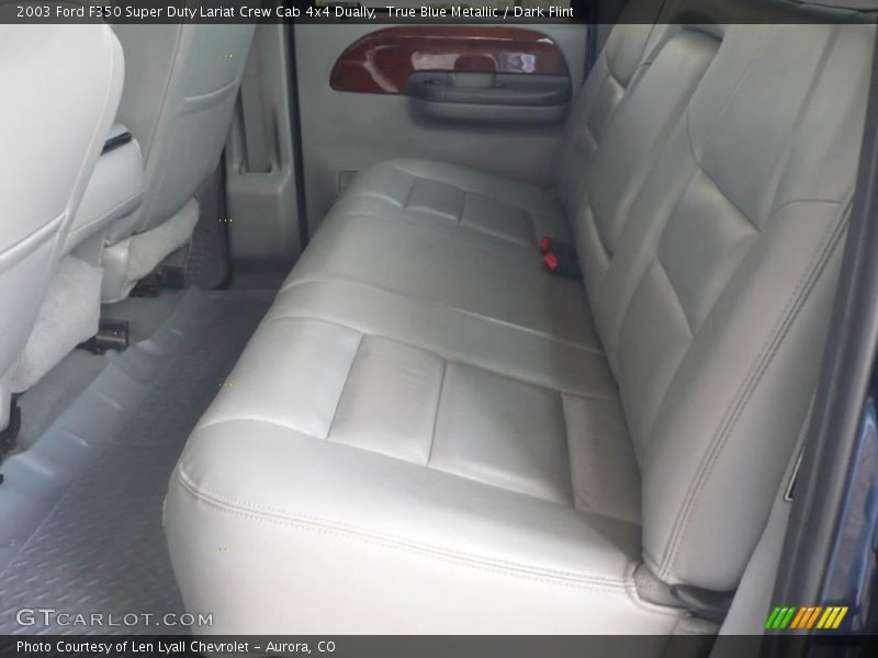 True Blue Metallic / Dark Flint 2003 Ford F350 Super Duty Lariat Crew Cab 4x4 Dually