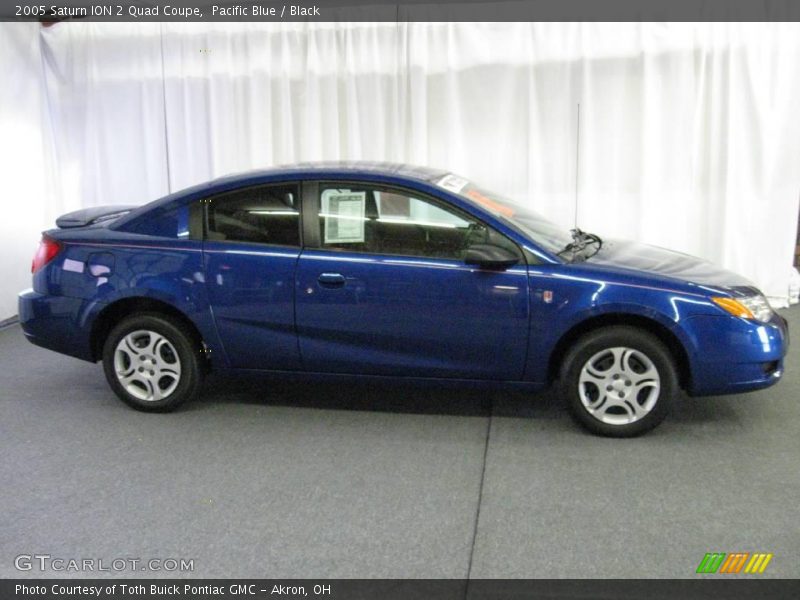 Pacific Blue / Black 2005 Saturn ION 2 Quad Coupe