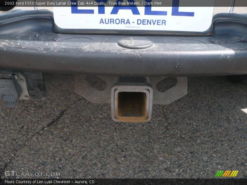 True Blue Metallic / Dark Flint 2003 Ford F350 Super Duty Lariat Crew Cab 4x4 Dually