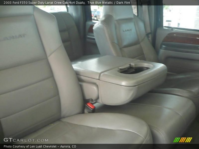 True Blue Metallic / Dark Flint 2003 Ford F350 Super Duty Lariat Crew Cab 4x4 Dually