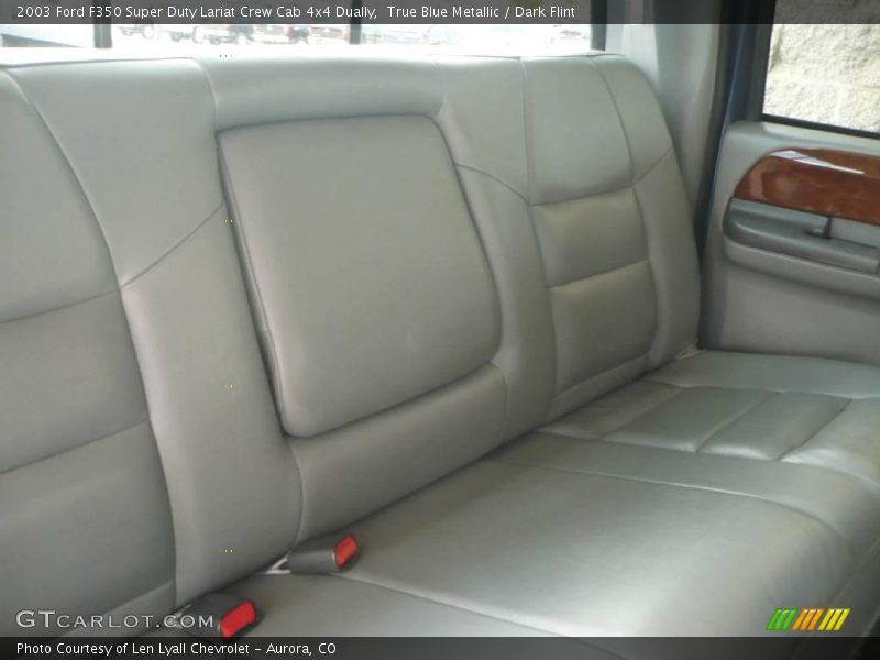 True Blue Metallic / Dark Flint 2003 Ford F350 Super Duty Lariat Crew Cab 4x4 Dually
