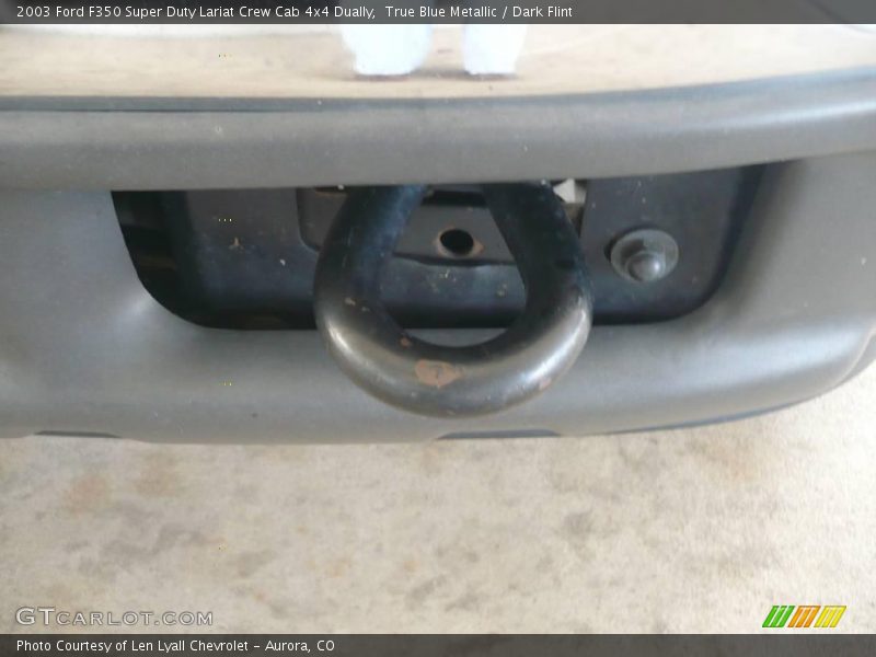 True Blue Metallic / Dark Flint 2003 Ford F350 Super Duty Lariat Crew Cab 4x4 Dually