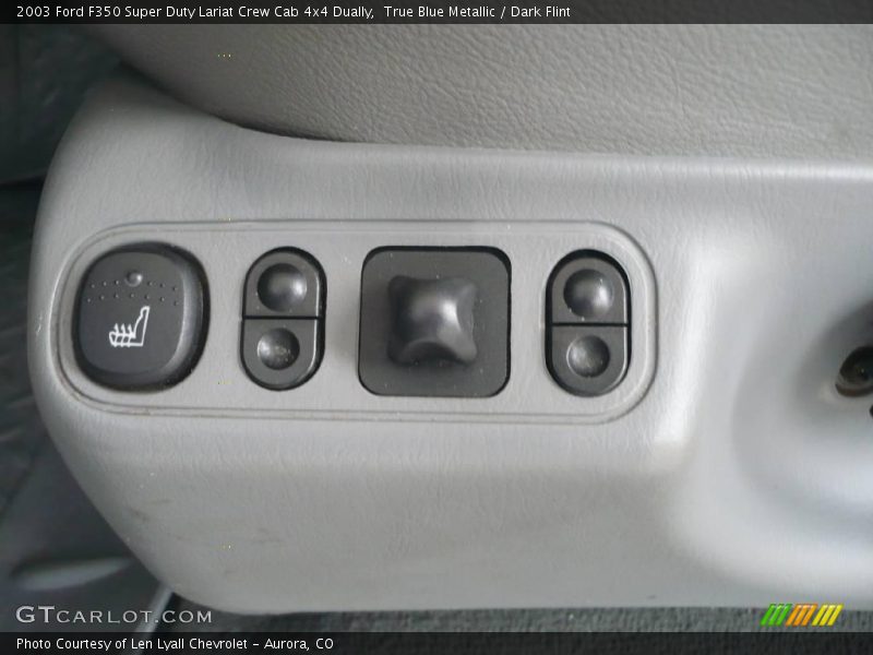 True Blue Metallic / Dark Flint 2003 Ford F350 Super Duty Lariat Crew Cab 4x4 Dually