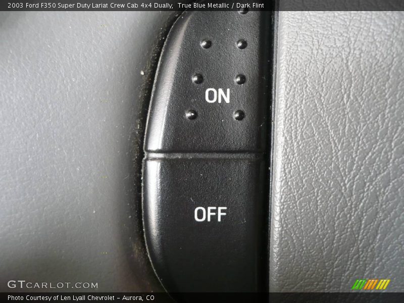 True Blue Metallic / Dark Flint 2003 Ford F350 Super Duty Lariat Crew Cab 4x4 Dually