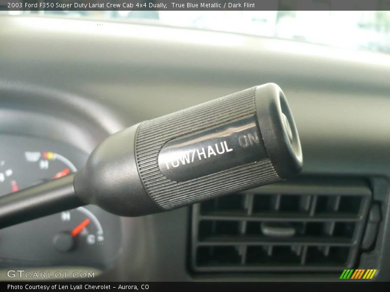 True Blue Metallic / Dark Flint 2003 Ford F350 Super Duty Lariat Crew Cab 4x4 Dually