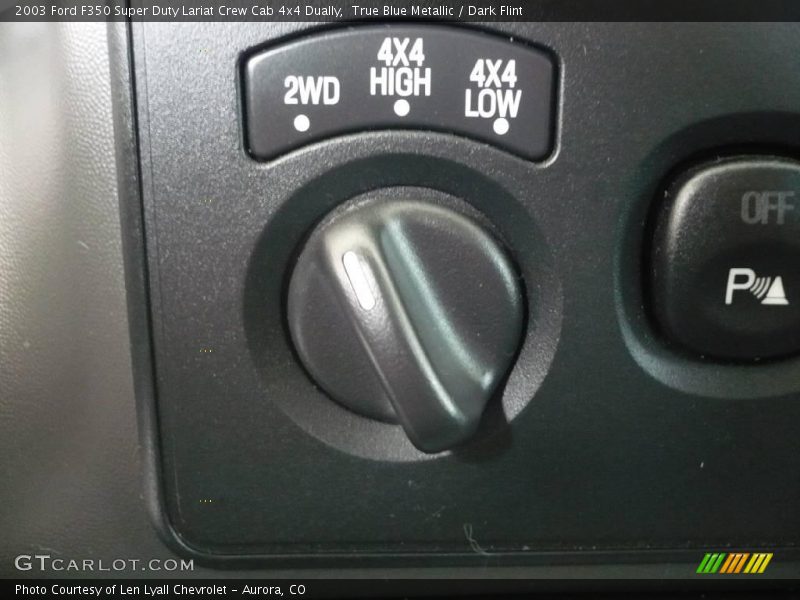 True Blue Metallic / Dark Flint 2003 Ford F350 Super Duty Lariat Crew Cab 4x4 Dually