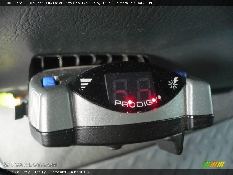 True Blue Metallic / Dark Flint 2003 Ford F350 Super Duty Lariat Crew Cab 4x4 Dually