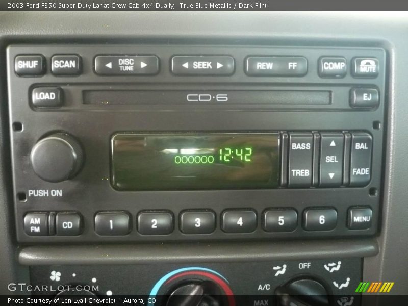 True Blue Metallic / Dark Flint 2003 Ford F350 Super Duty Lariat Crew Cab 4x4 Dually