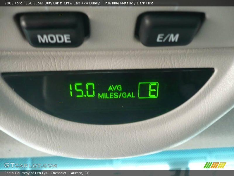 True Blue Metallic / Dark Flint 2003 Ford F350 Super Duty Lariat Crew Cab 4x4 Dually