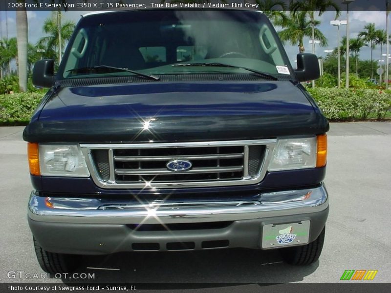 True Blue Metallic / Medium Flint Grey 2006 Ford E Series Van E350 XLT 15 Passenger