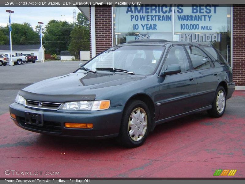Dark Eucalyptus Green Pearl Metallic / Gray 1996 Honda Accord LX Wagon