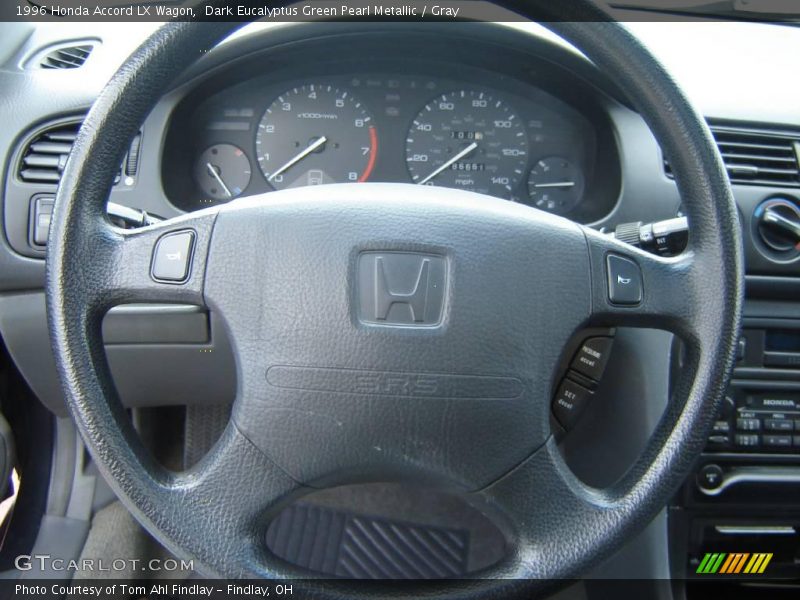 Dark Eucalyptus Green Pearl Metallic / Gray 1996 Honda Accord LX Wagon