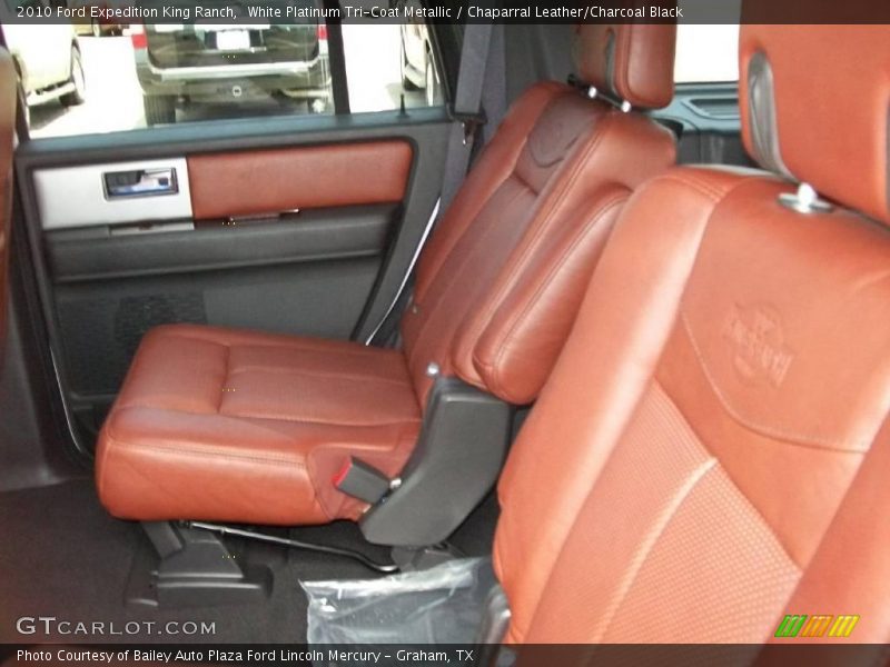 White Platinum Tri-Coat Metallic / Chaparral Leather/Charcoal Black 2010 Ford Expedition King Ranch