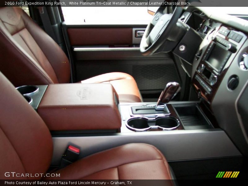 White Platinum Tri-Coat Metallic / Chaparral Leather/Charcoal Black 2010 Ford Expedition King Ranch