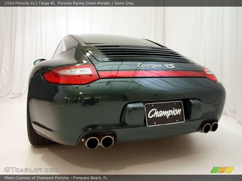 Porsche Racing Green Metallic / Stone Grey 2009 Porsche 911 Targa 4S