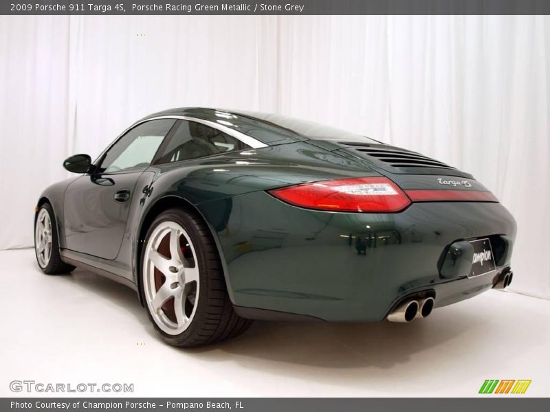 Porsche Racing Green Metallic / Stone Grey 2009 Porsche 911 Targa 4S