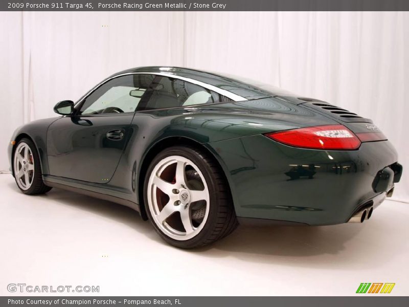 Porsche Racing Green Metallic / Stone Grey 2009 Porsche 911 Targa 4S