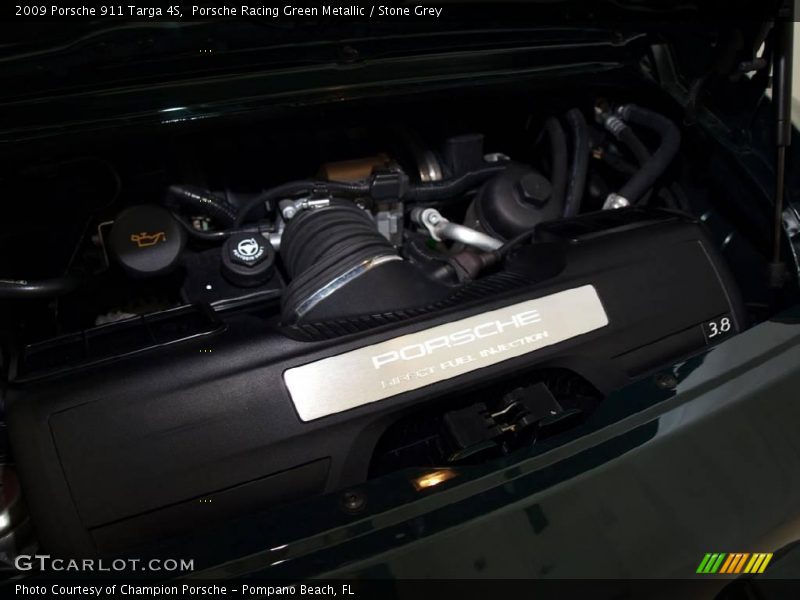 Porsche Racing Green Metallic / Stone Grey 2009 Porsche 911 Targa 4S