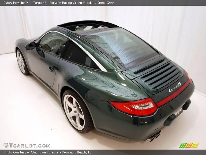 Porsche Racing Green Metallic / Stone Grey 2009 Porsche 911 Targa 4S