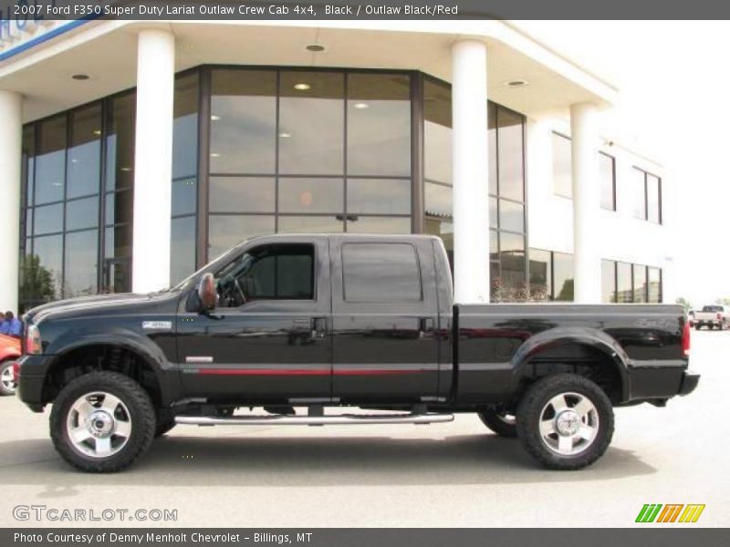 Black / Outlaw Black/Red 2007 Ford F350 Super Duty Lariat Outlaw Crew Cab 4x4