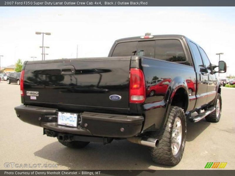 Black / Outlaw Black/Red 2007 Ford F350 Super Duty Lariat Outlaw Crew Cab 4x4