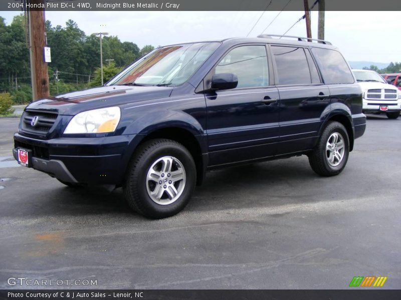 Midnight Blue Metallic / Gray 2004 Honda Pilot EX-L 4WD