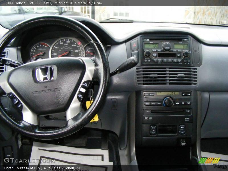 Midnight Blue Metallic / Gray 2004 Honda Pilot EX-L 4WD