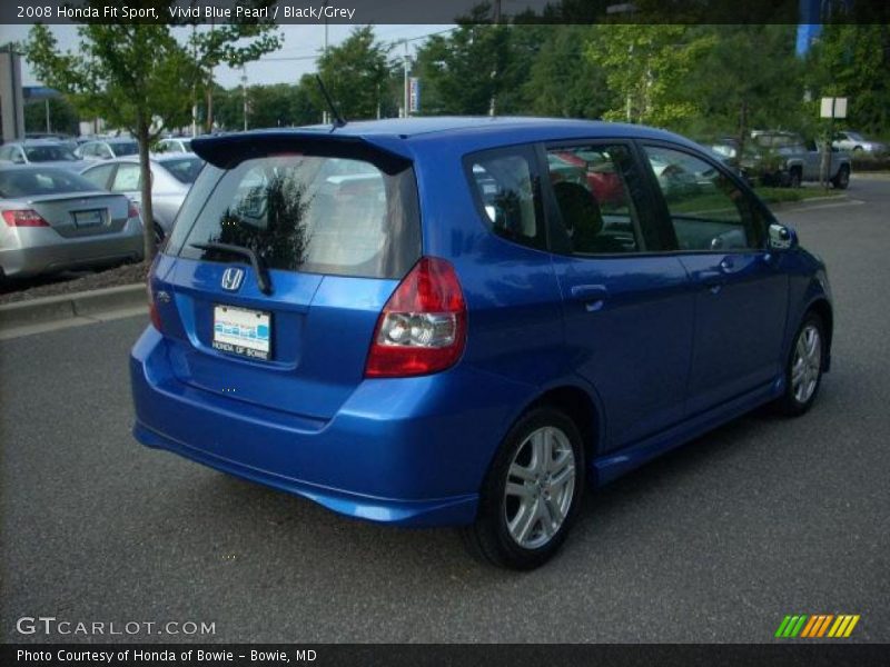 Vivid Blue Pearl / Black/Grey 2008 Honda Fit Sport