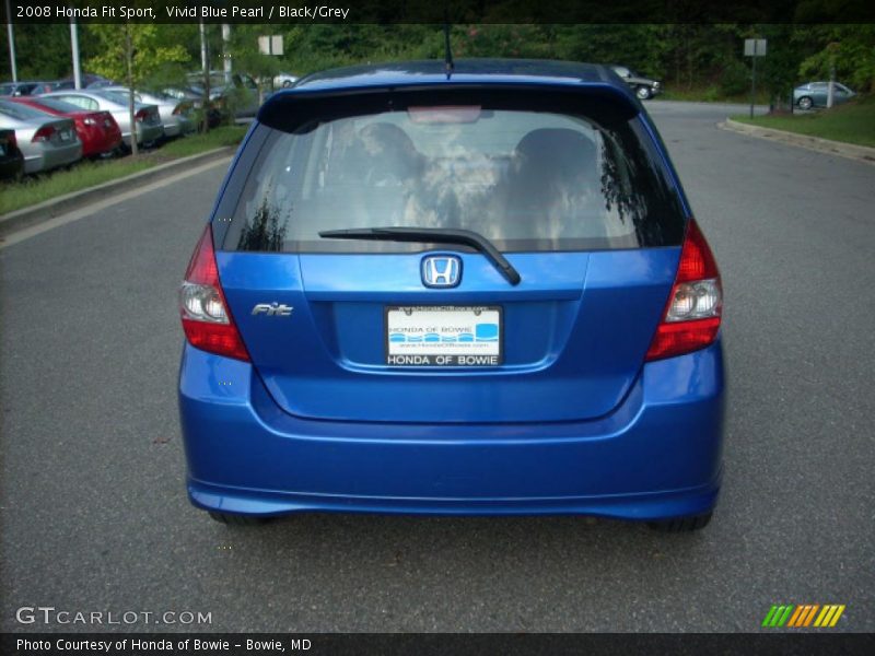 Vivid Blue Pearl / Black/Grey 2008 Honda Fit Sport