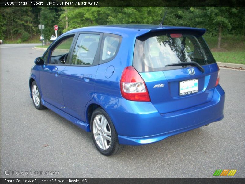 Vivid Blue Pearl / Black/Grey 2008 Honda Fit Sport
