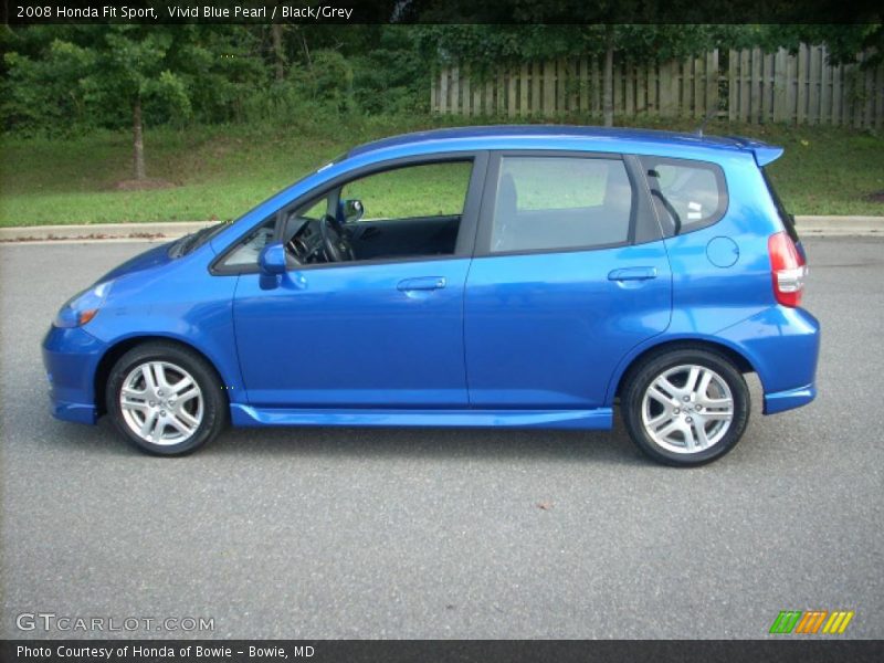 Vivid Blue Pearl / Black/Grey 2008 Honda Fit Sport