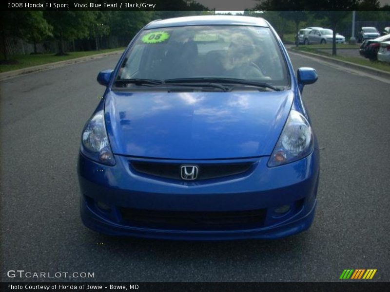 Vivid Blue Pearl / Black/Grey 2008 Honda Fit Sport