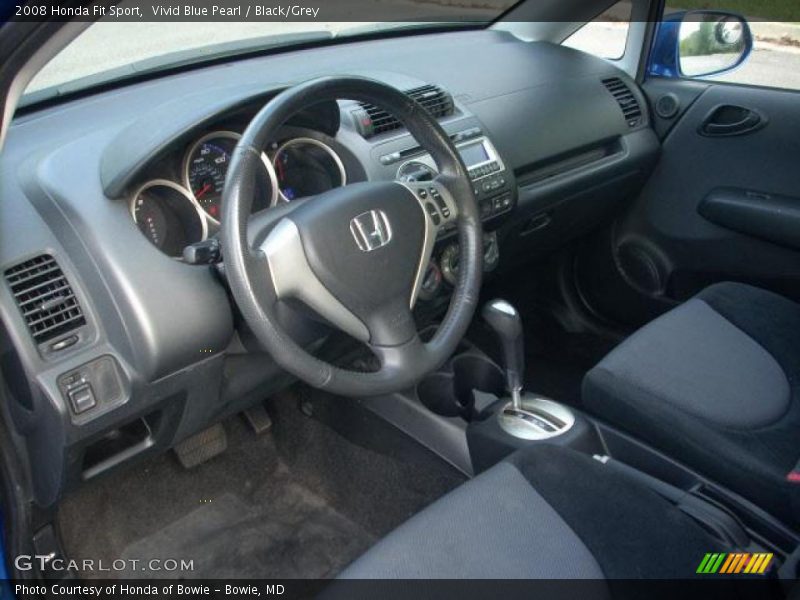 Vivid Blue Pearl / Black/Grey 2008 Honda Fit Sport