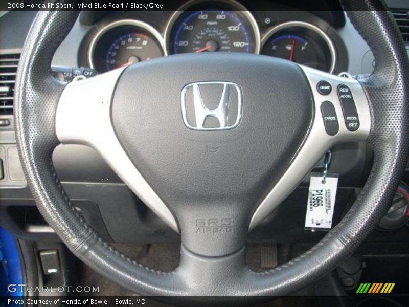 Vivid Blue Pearl / Black/Grey 2008 Honda Fit Sport