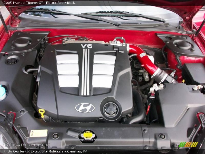 Electric Red / Black 2005 Hyundai Tiburon GT