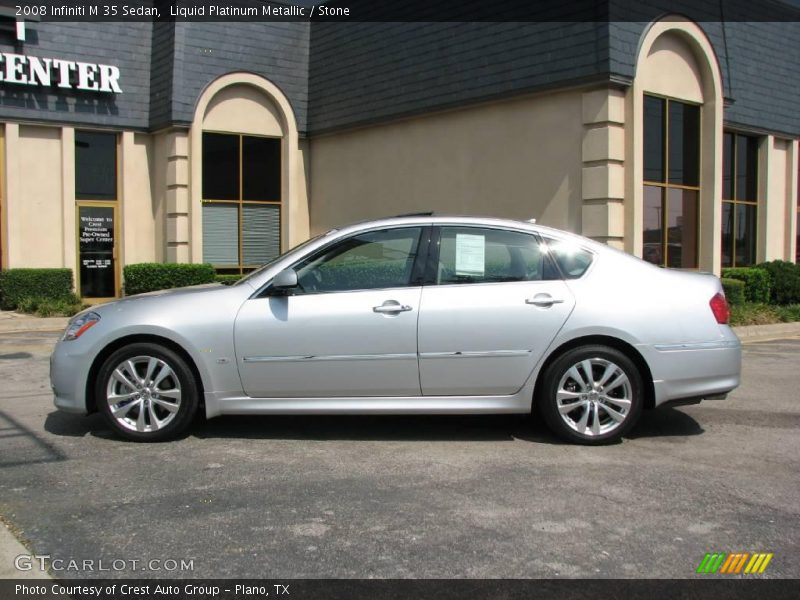 Liquid Platinum Metallic / Stone 2008 Infiniti M 35 Sedan