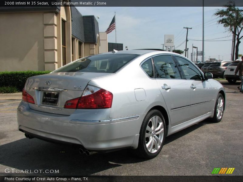 Liquid Platinum Metallic / Stone 2008 Infiniti M 35 Sedan