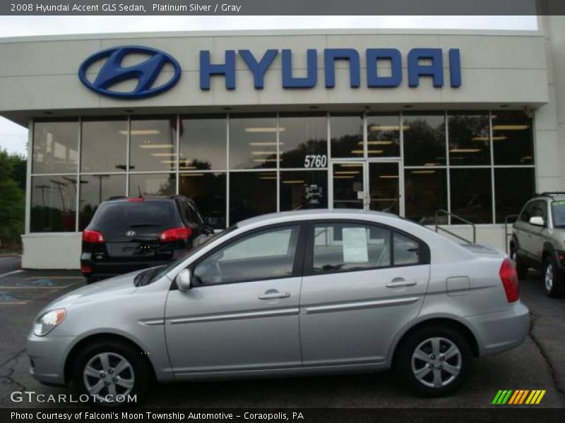 Platinum Silver / Gray 2008 Hyundai Accent GLS Sedan